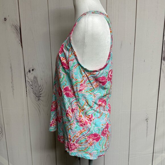 Lilly Pulitzer Hartley Tank Jellies Be Jammin Print Small EUC - Picture 3 of 9